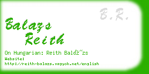 balazs reith business card